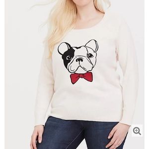 Torrid Beige Frenchie Sweatshirt Sweater 00